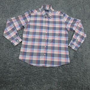Charleston Threads Shirt Mens Large Plaid Button Down Casual Dress Work Shirt